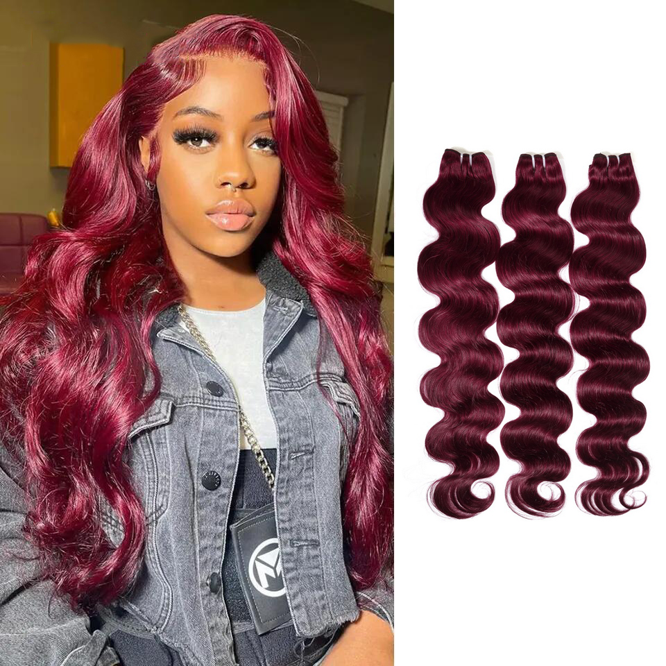 Stema 99J Body Wave 1/3/4 PCS Virgin Human Hair Bundles